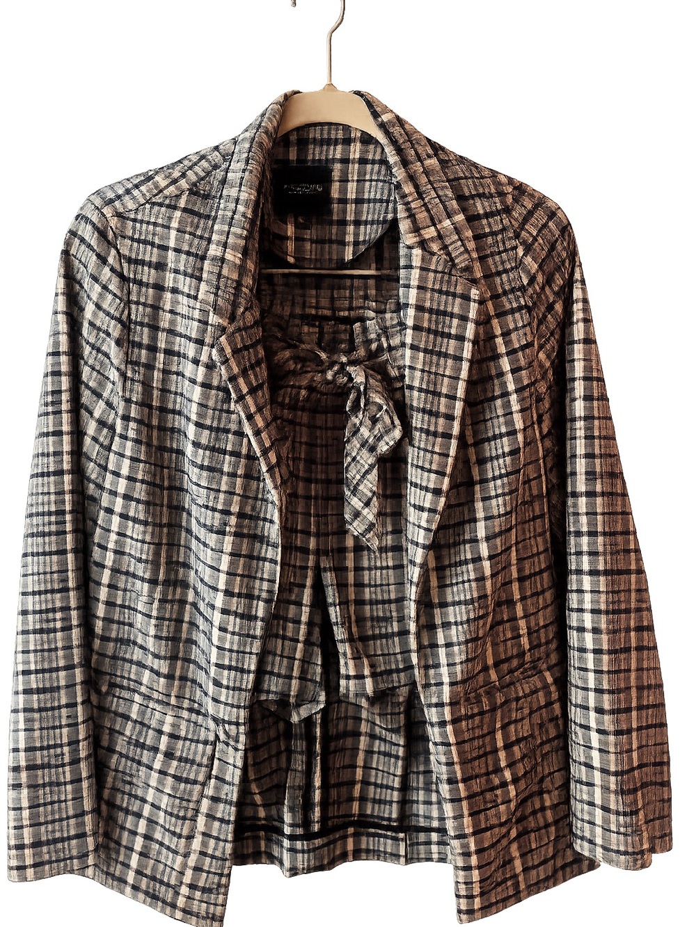 Liverpool Los Angeles Plaid 90s Shorts Jacket Set